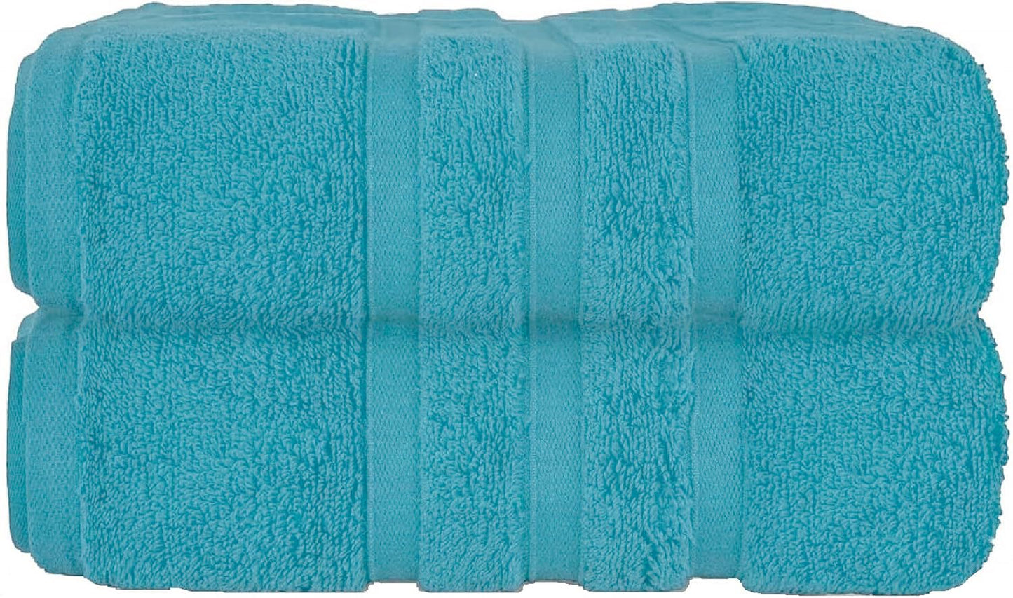 Uk Furniture 2 Pack Extra Large|95x200cm| Super Jumbo Bath Sheet Towels100% Egyptian Cotton 700GSM Super Soft Towel Set. (Aqua)