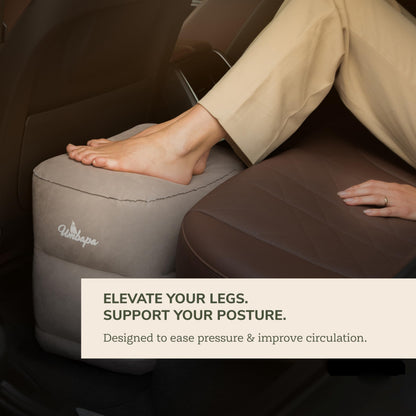 UMBAPA Inflatable Foot Rest Aeroplane | Ideal for Plane, Bus & Car | Extremely Durable & Compact | Ideal for Plane, Bus & Car