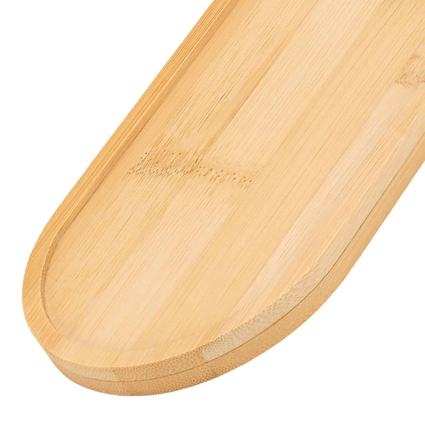CHEUNGR Bamboo Oval Soap Tray, 6 Pcs Bamboo Bathroom Small Tray, Multi-Functional Wooden Plate Organizer for Tea, Fruit, Snacks, Jewelry Ring, Cakes