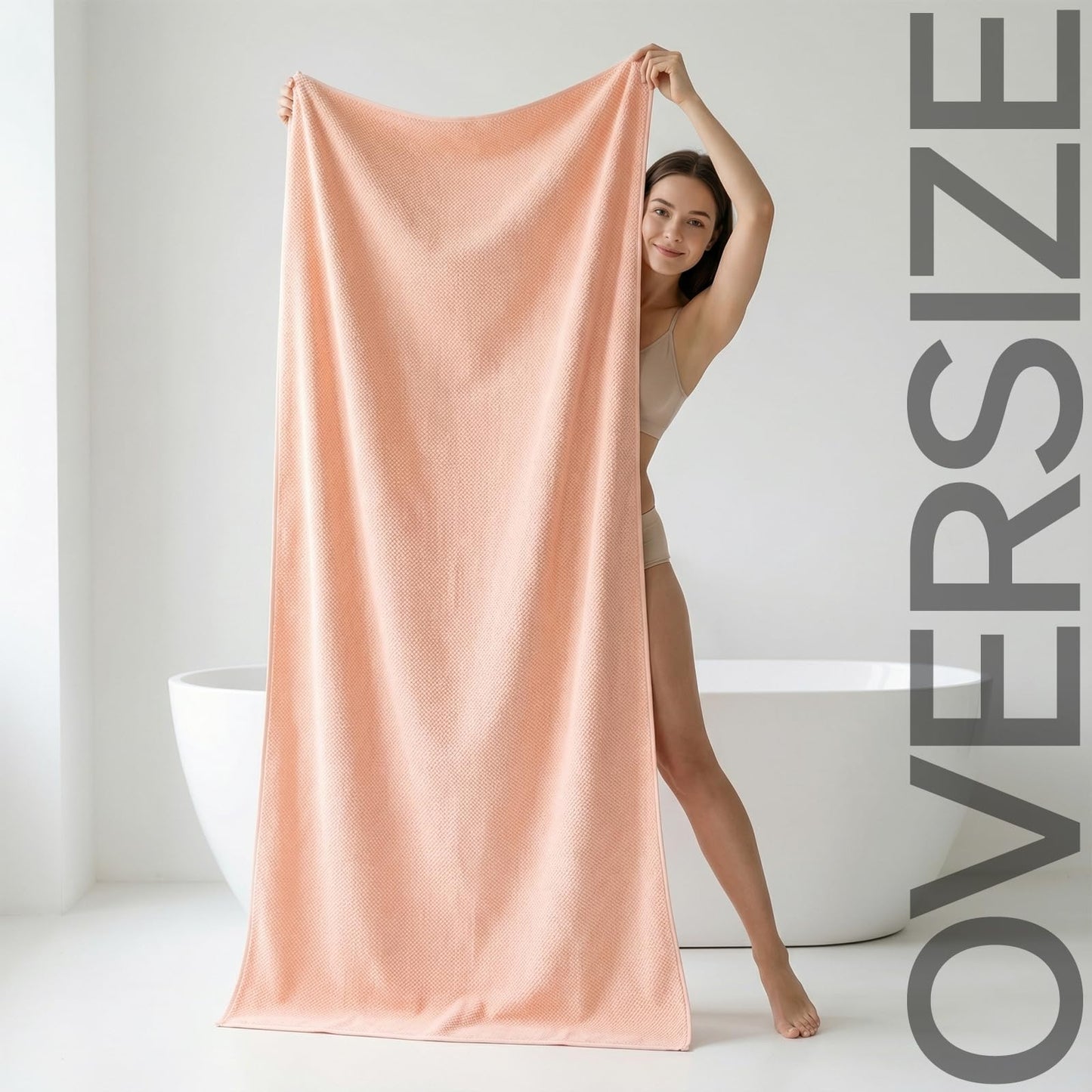 REDKISS 1-Pack Extra Large Bath Towels-100x200CM Microfibre Towel for Adult