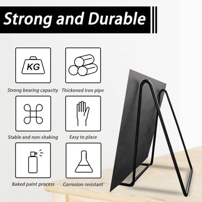 XHMAXE 6 Inch Metal Plate Display Stands Tabletop Holders 2 Pack