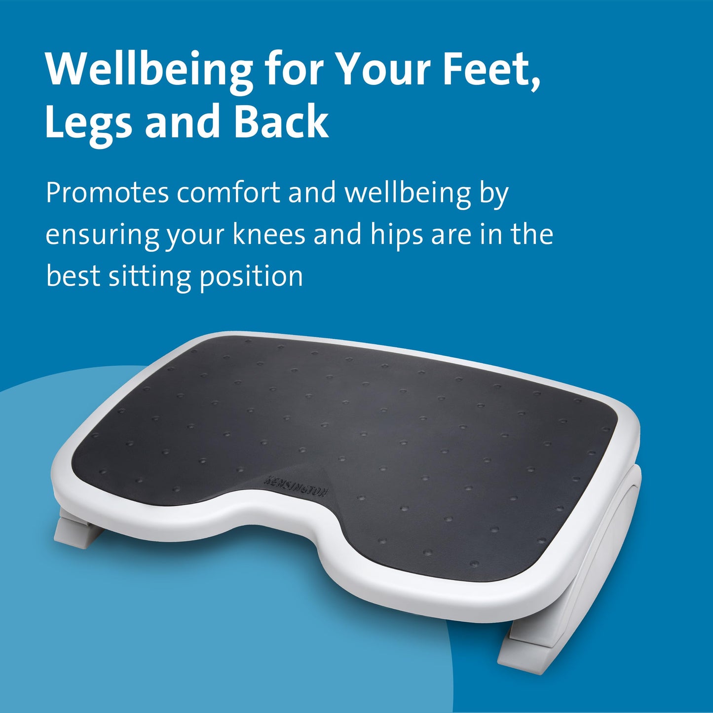 Kensington SoleMate Foot Rest, Adjustable, 6-Level Tilt, Plastic, Grey/Black, 450 x 350mm, Ergonomic, Non-Slip Textured Surface