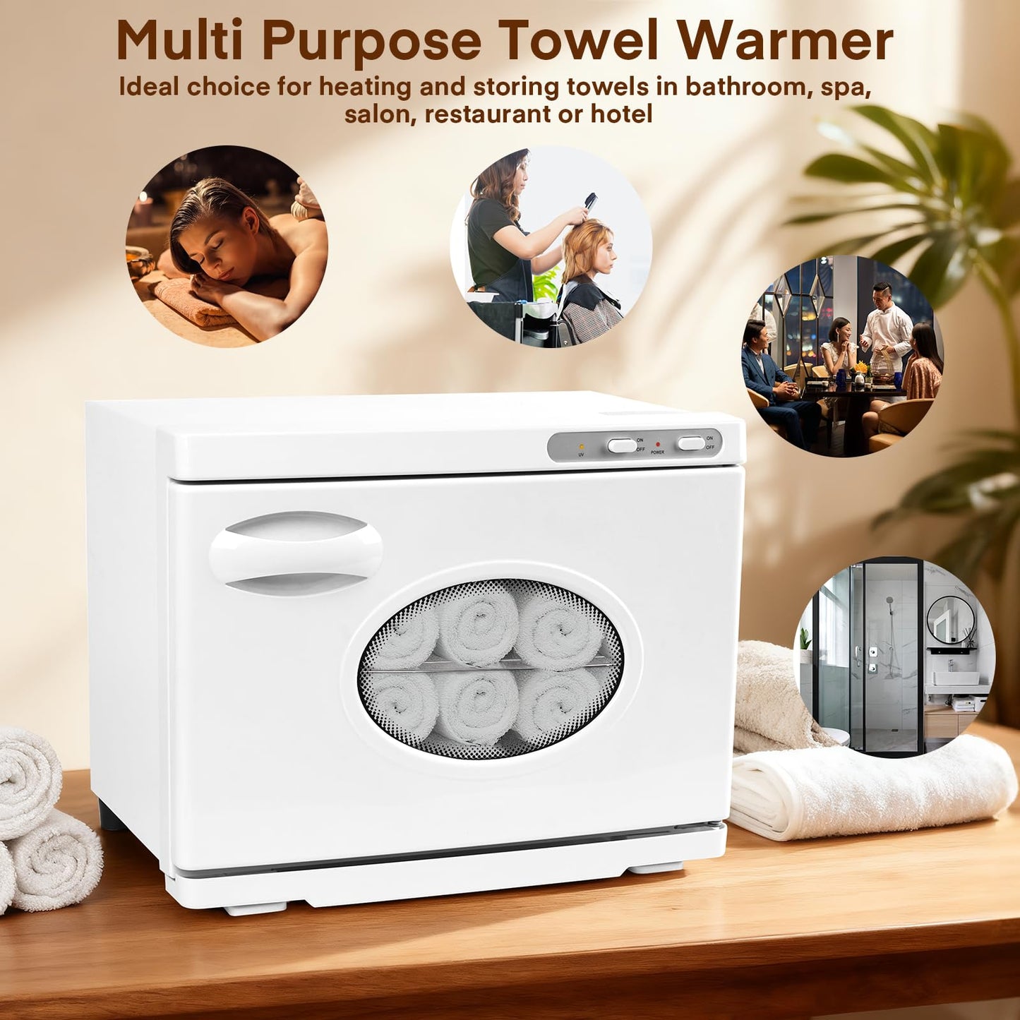 iklestar Hot Towel Warmer, 23L Professional Spa Towel Heater Cabinet with Clip, Extra Large Estheticians Towels Heating Machine for Massage Salon