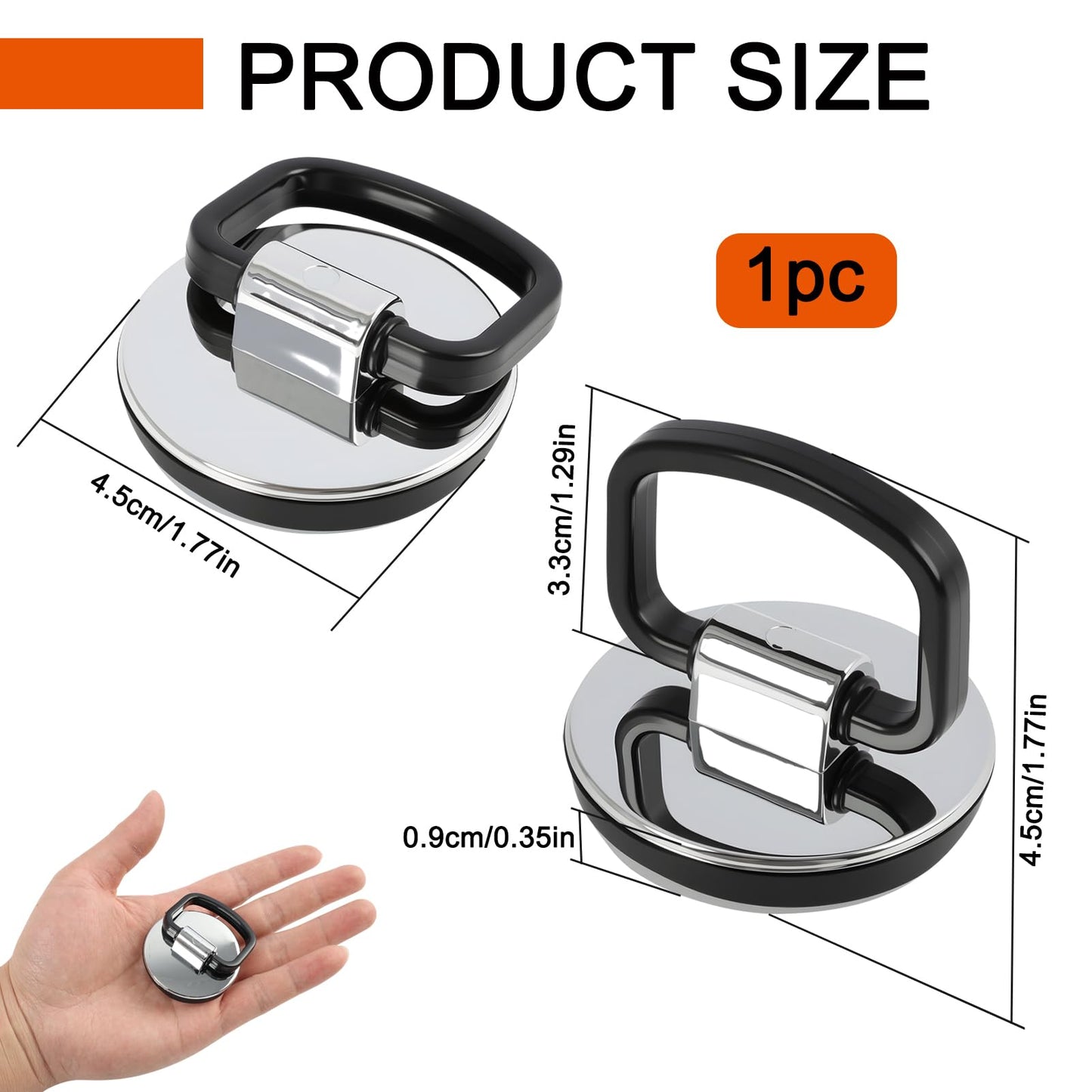 Universal Chrome Sink Plug Bath Plug Replacement, Chrome Finish Sink Plug, Easy-Grip Handle Drain Stopper with Leak-Proof Seal for Bathroom Kitchen