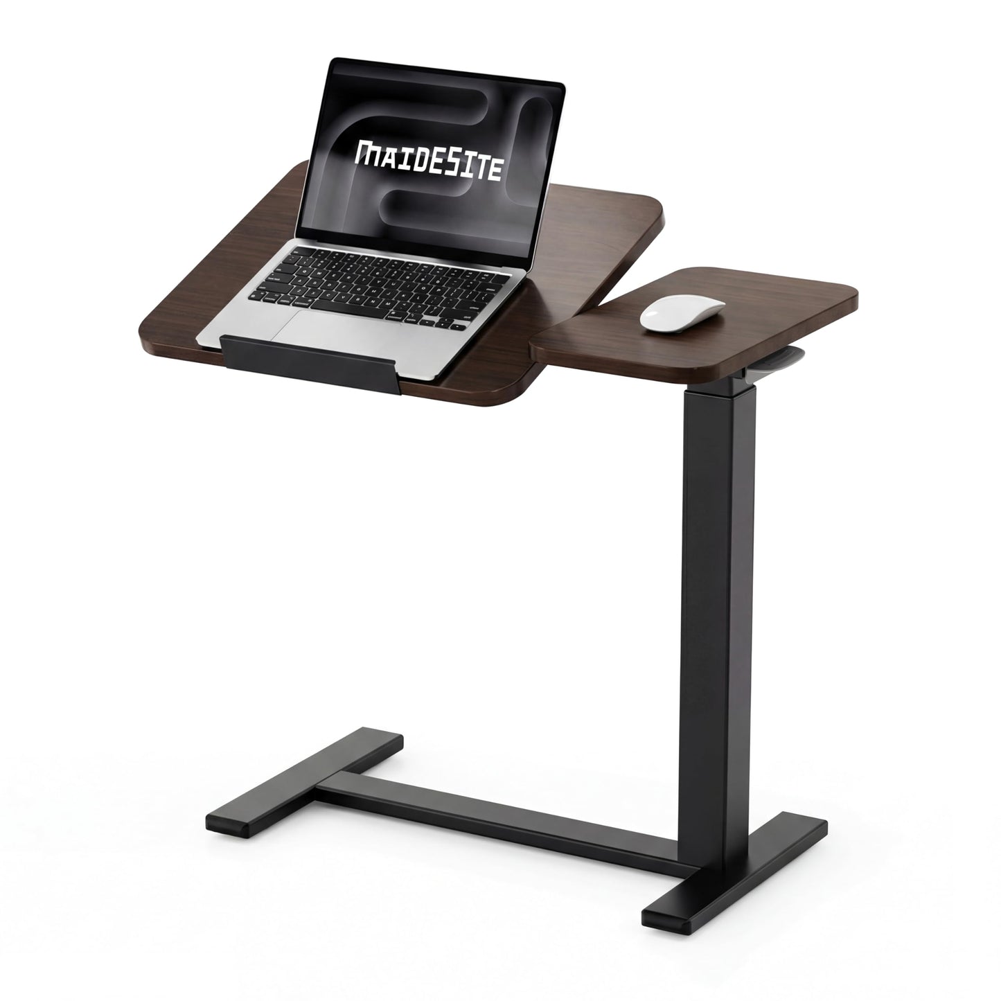 MAIDeSITe Fit Dual Overbed Table with Wheels, C-Shape Bedside Table