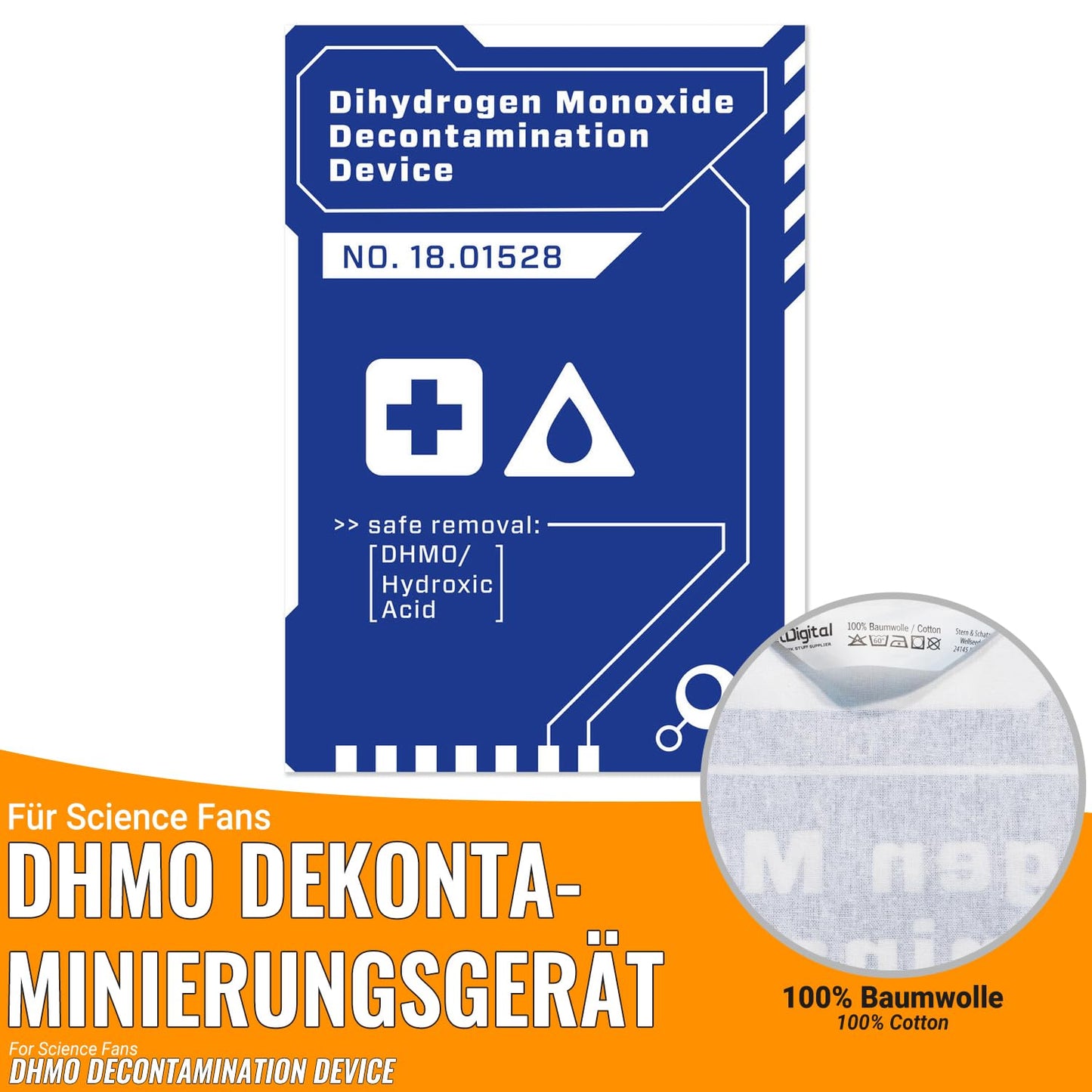 Dihydrogen Monoxide Kitchen Towel – Cotton Dish Cloth for Chemistry Fans