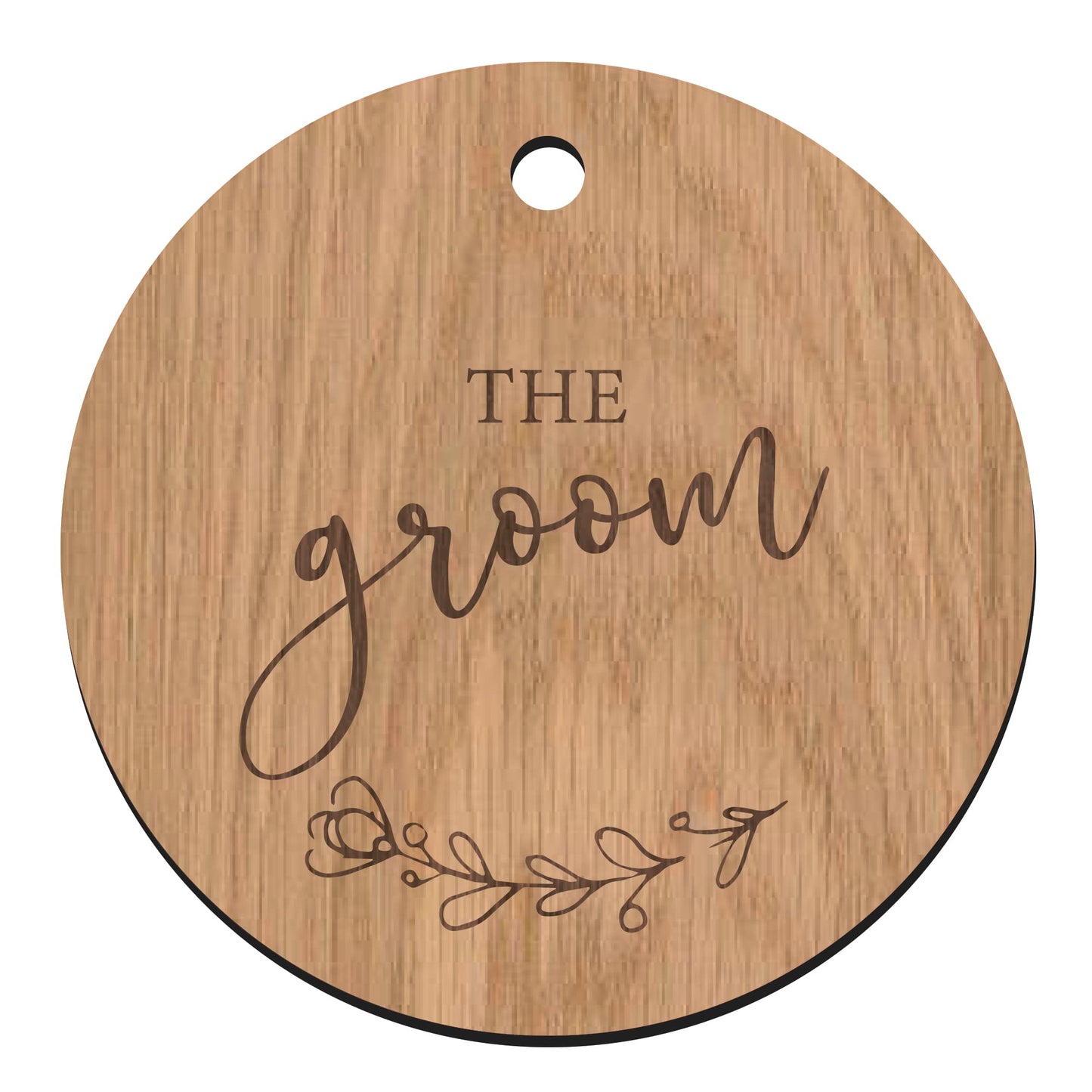 Wooden Wedding Dress Hanger Tag for Bride/Bridesmaid/Flower Girl/Maid of Honour/Mother of the Bride/Groom (The Groom)