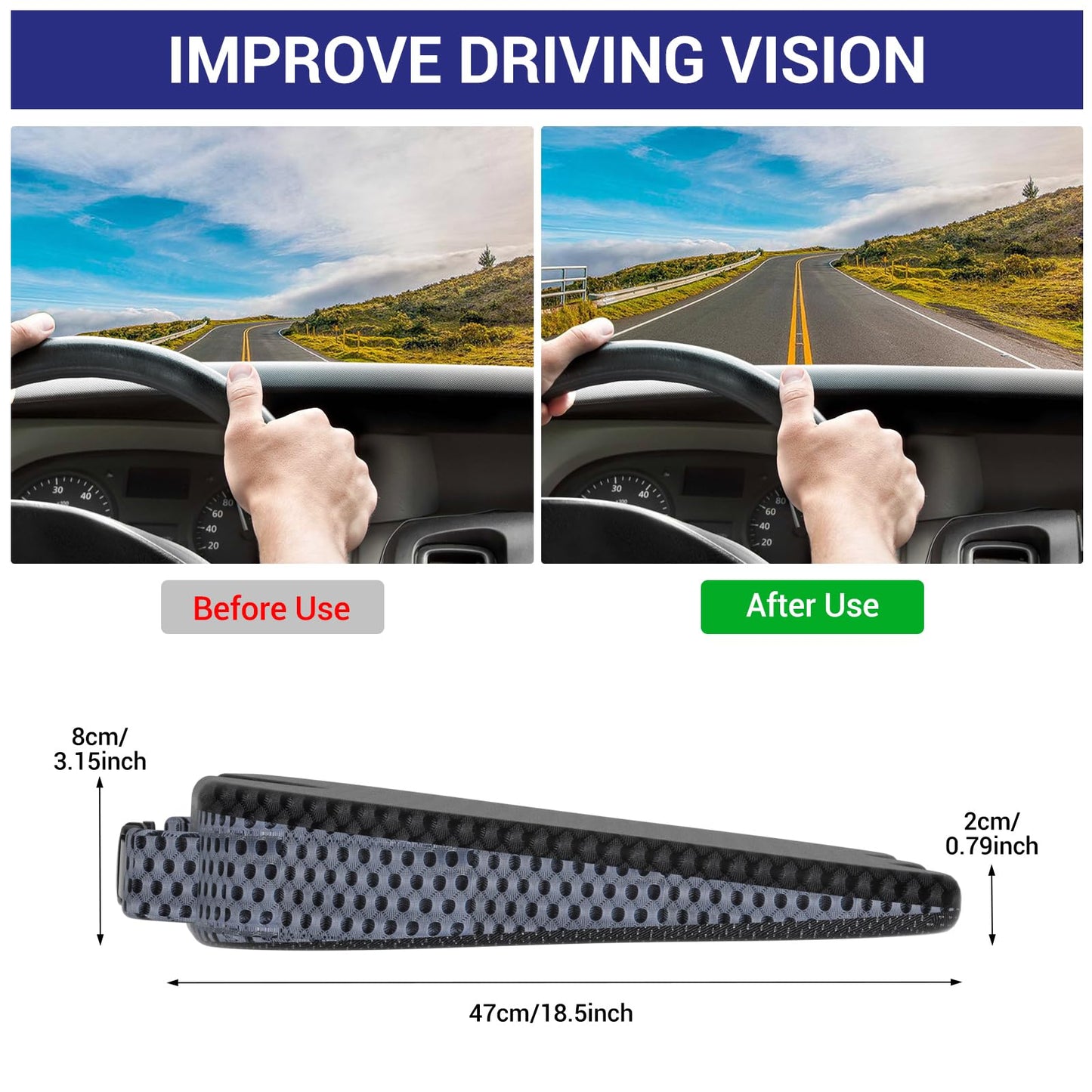 Car Cushion for Driving Seat, Booster Car Seat Improve Driving Visibility