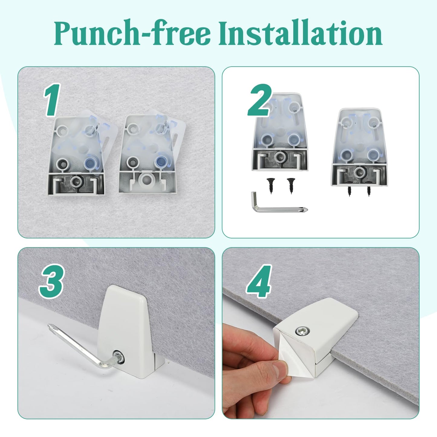 uyoyous 4 Pcs Acoustic Desk Divider Desk Partition 31.5 x 15.75 Inch Table Freestanding Up Privacy Panel Protective with Clamps Visual Distraction