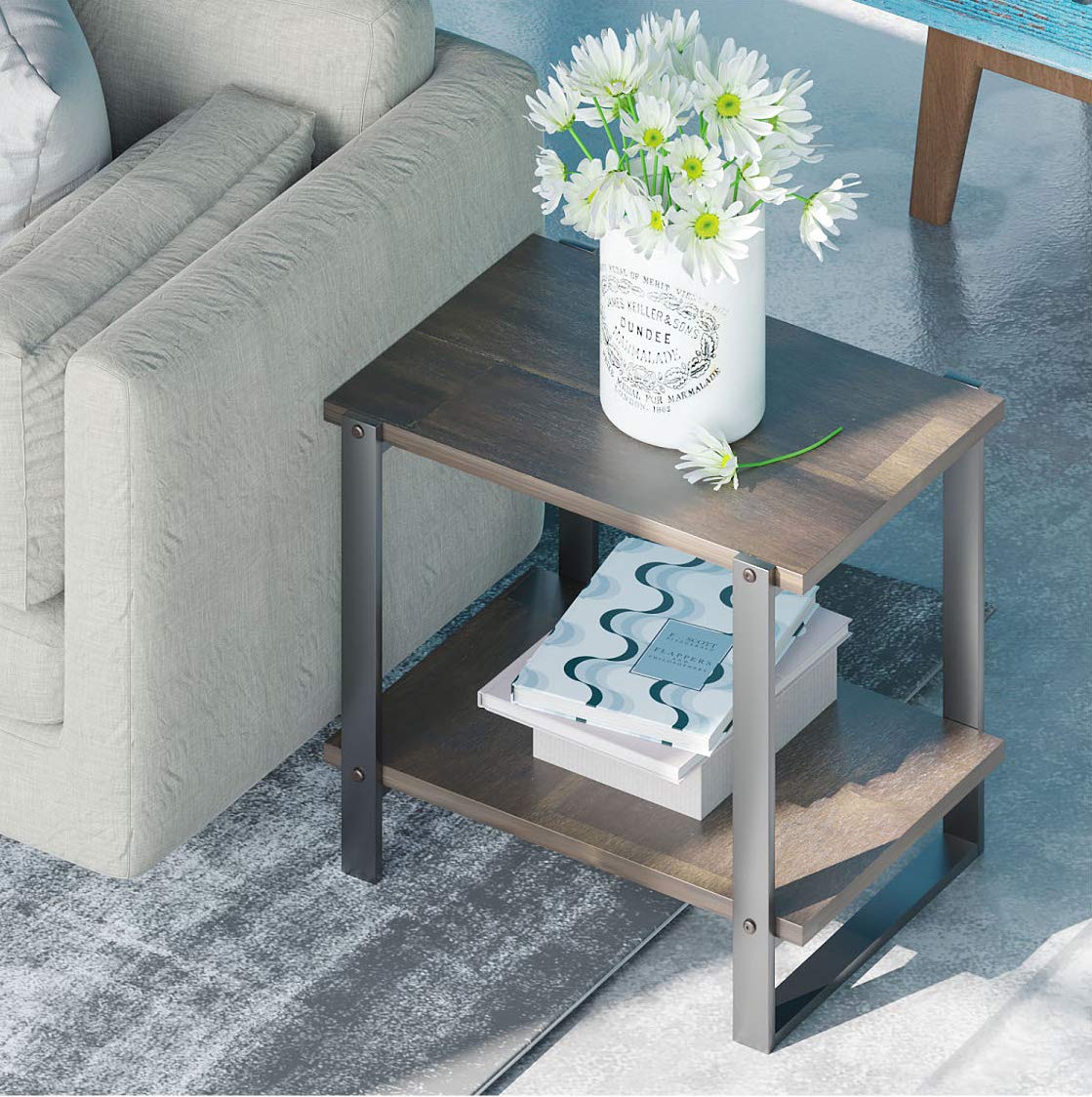 ZINUS Brock Solid Wood Side Table | End Table | Coffee Table | Bed Side Table | Easy Assembly