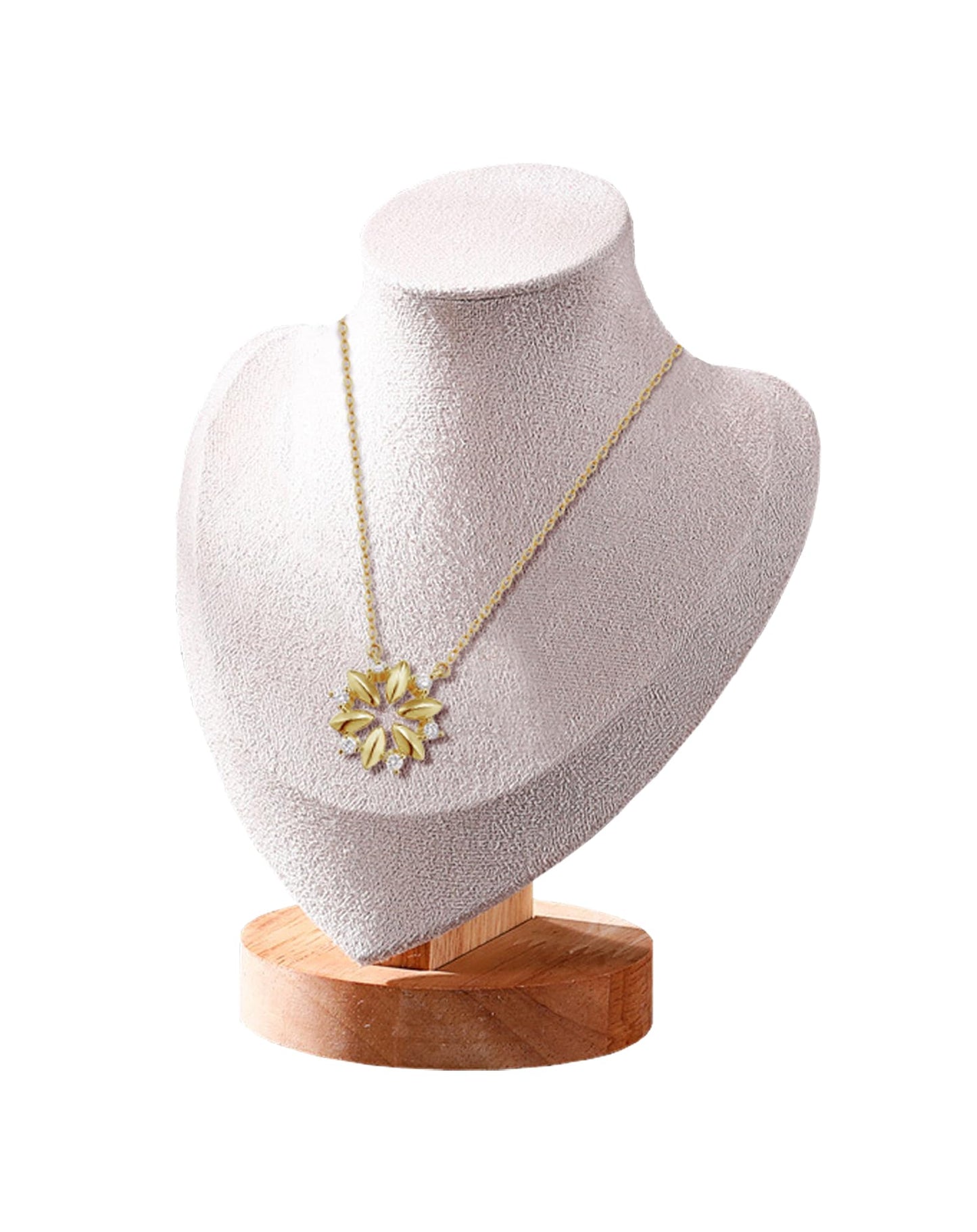 TINGSING Velvet Necklace Display Stand Jewelry Bust Display Stands