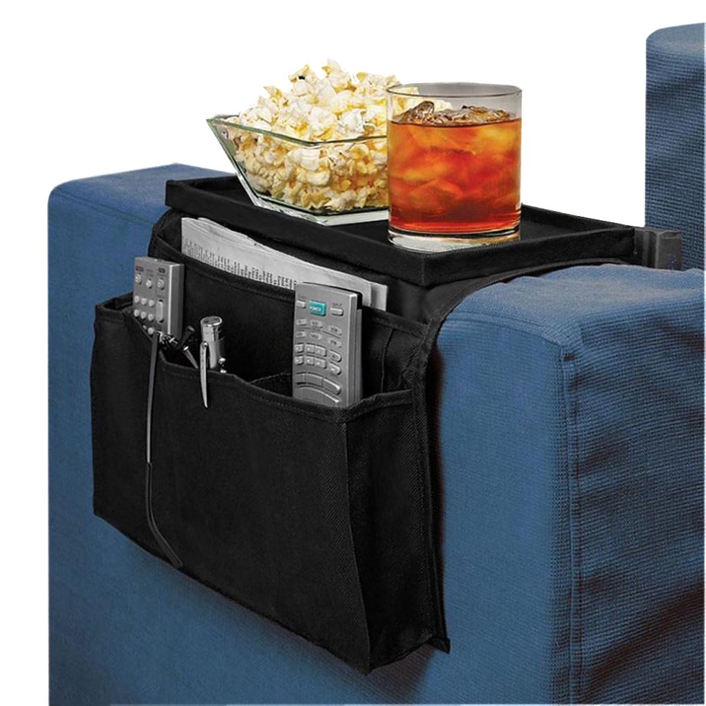 Sofa Armrest Organizer for Couch Armchair Recliner Anti-slip Hanging Storage Bag Armchair TV Remote Control Holder Cup Holder Tray Tidy Storage Pouch
