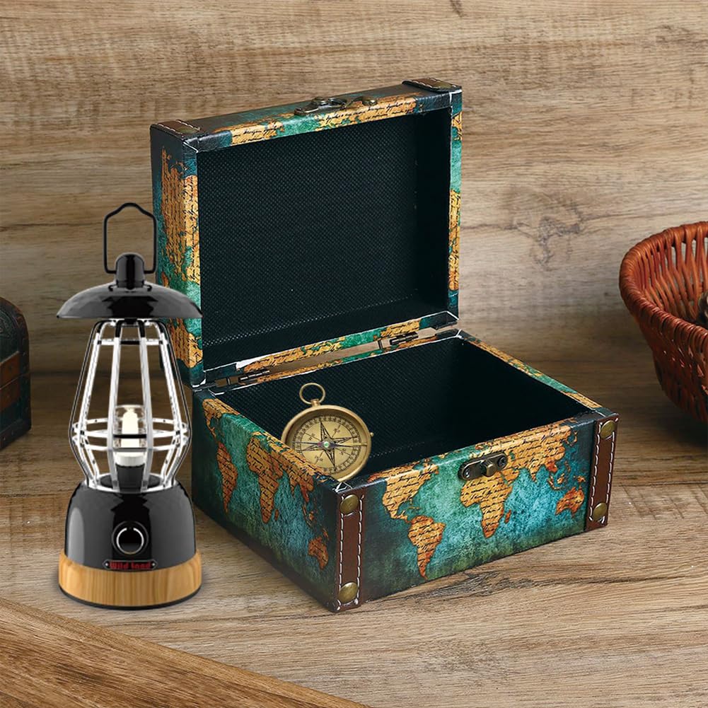 Leopacat Decorative Boxe,Wood Storage Box with Lid European Style Organizer