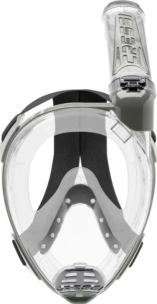 Cressi Duke Full Face Snorkel Dry Mask - Available in Standard Version or with Action Cam Holder, Adult Unisex