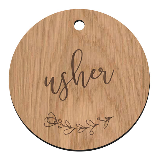 Wooden Wedding Dress Hanger Tag for Bride/Bridesmaid/Flower Girl/Maid of Honour/Mother of the Bride/Groom (Usher)