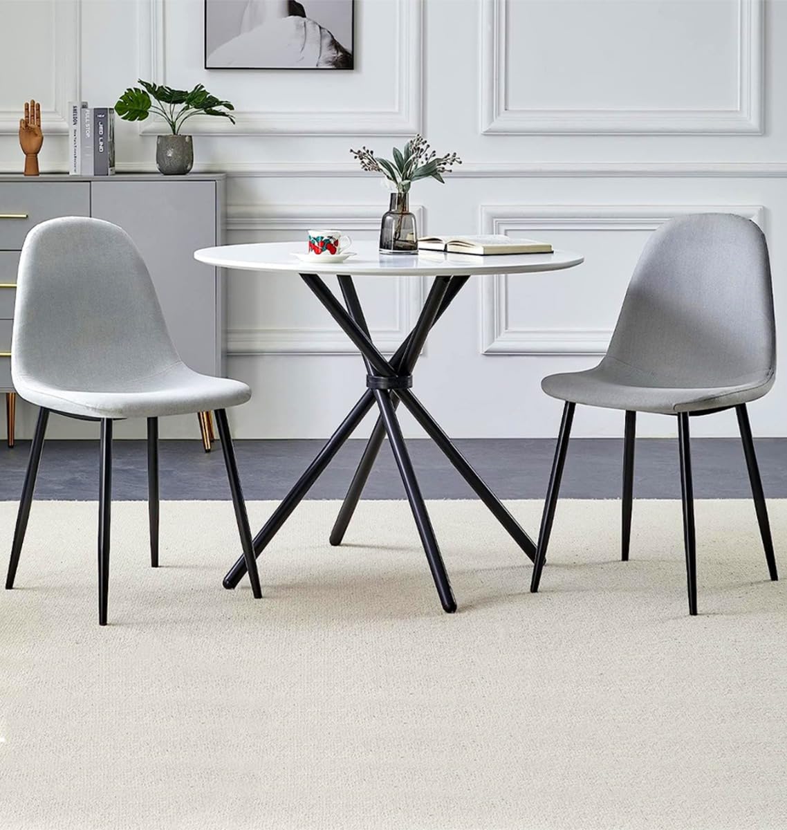 Hallowood Furniture Cullompton Small Space Dining Table and Chairs Set 2