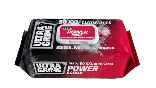 UltraGrime PRO Power Scrub Cleaning Wet Wipes - Big Size Professional Disposable Wipes - Tougher Multi-Purpose Heavy-Duty Textured Scrubbing Cloths