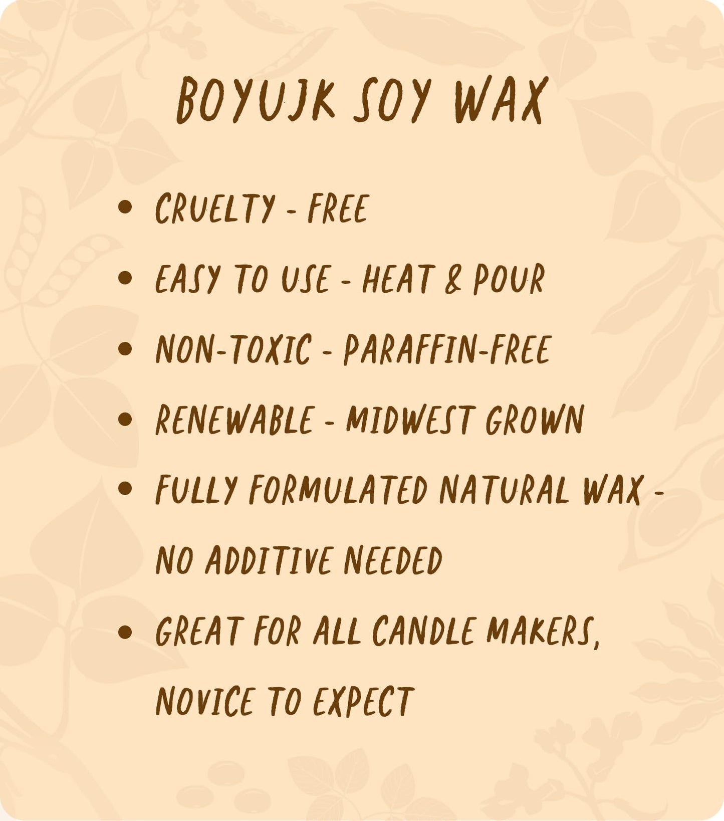 Soy Wax Flakes 5KG, BOYUJK Premium Natural Candle Wax, 100% Soy Wax for Candle Making from Organic Farm, No additives, Harmless and Pure