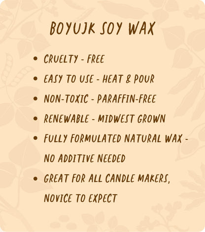 Soy Wax Flakes 5KG, BOYUJK Premium Natural Candle Wax, 100% Soy Wax for Candle Making from Organic Farm, No additives, Harmless and Pure