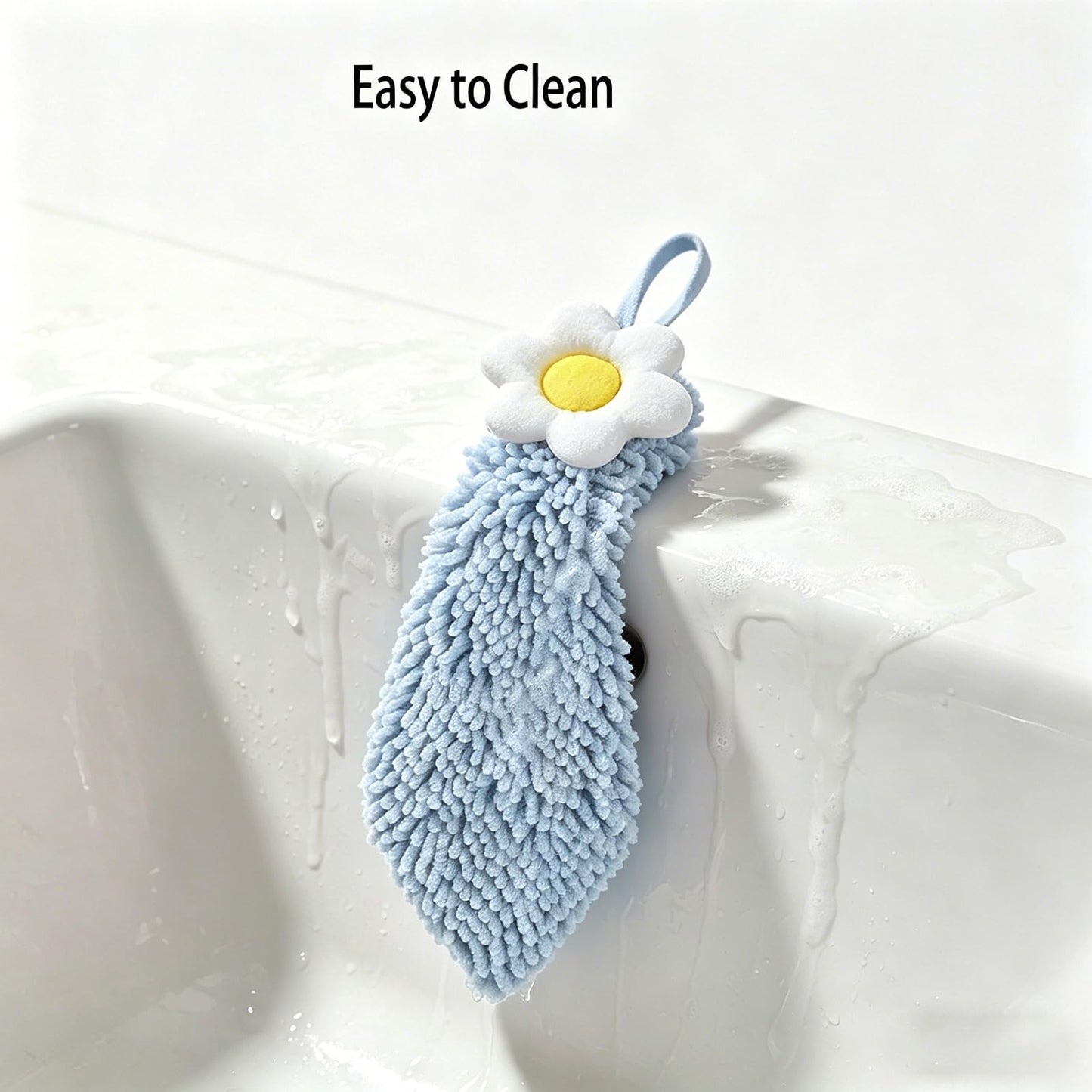 Microfibre Hand Towels,Soft Plush Small Hand Towel Quick-Drying Super Absorbent Chenille Hand Towels with Hanging Loop for Kitchen and