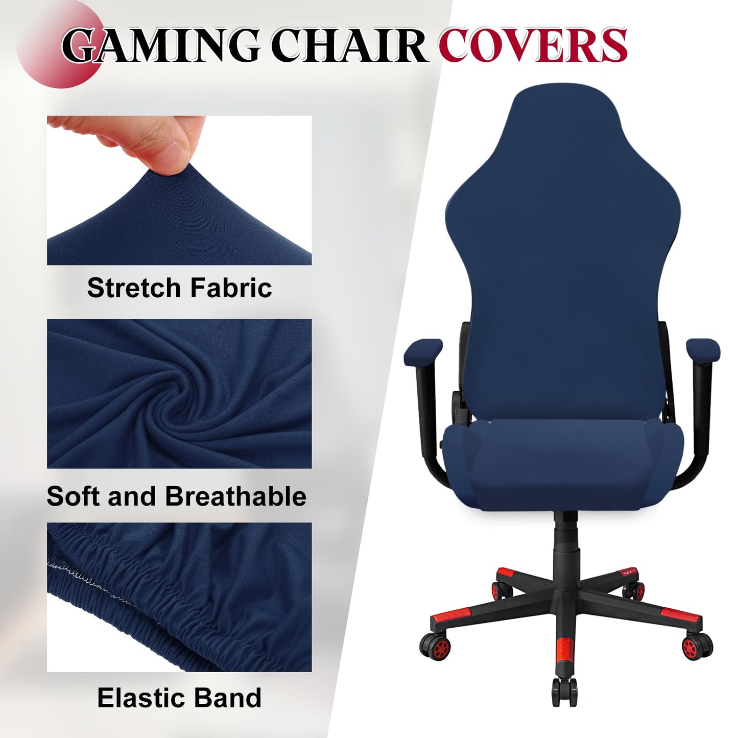 sourcing map Gaming Chair Covers, Stretchable Office Computer Chair Slipcover with Armrest Covers
