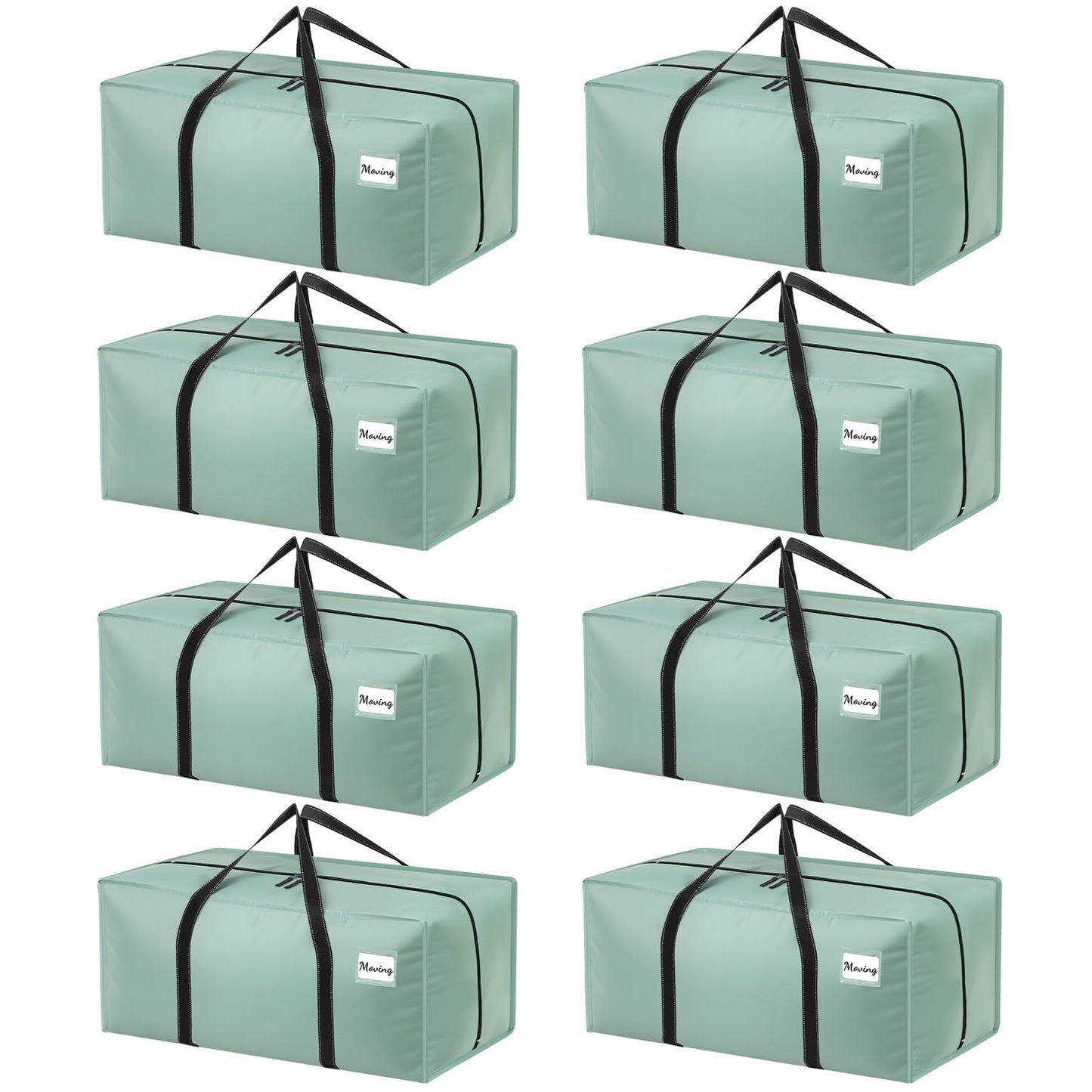 Dntorx 8 Pack 120L Moving Bags and Storage Bag Dorm Moving Essential, Green