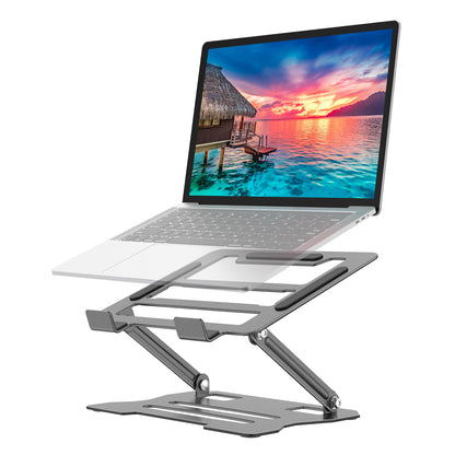 FAPPEN Laptop Stand, Universal Adjustable Steel Laptop Stand for Desk, Ergonomic Foldable Portable Desktop Laptopriser Compatible with 10''-15.6''