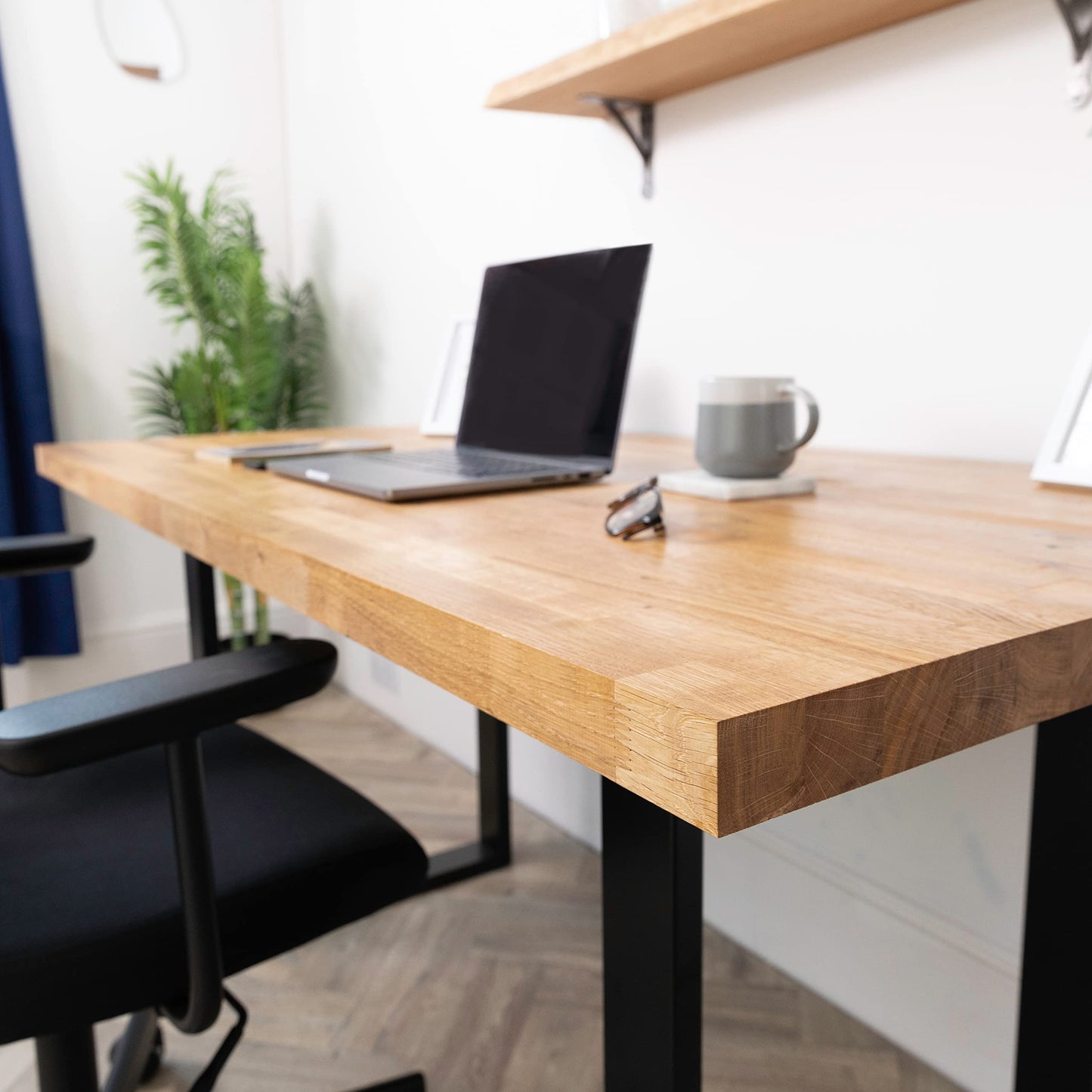 domli Solid Wood Oak Office Desk Top | 1200mm x 600mm x 40mm | Premium European Wooden Rectangular Tabletop