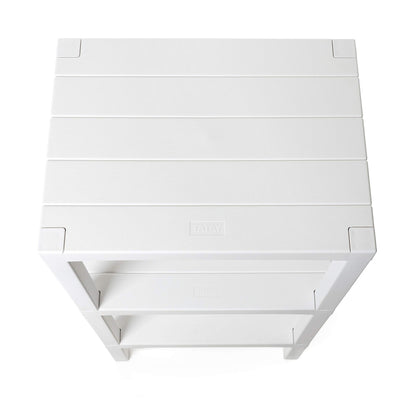 Tatay Lombok Shelf, 3 Shelves, Polypropylene, BPA Free, Wood effect, Non-Slip Bumpers, Max 10KG by Shelf, Easy Assembly, Measure 38x29x73.5 cm. White