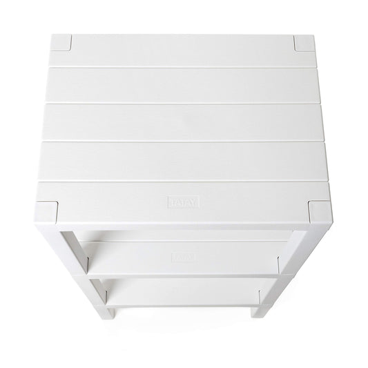 Tatay Lombok Shelf, 3 Shelves, Polypropylene, BPA Free, Wood effect, Non-Slip Bumpers, Max 10KG by Shelf, Easy Assembly, Measure 38x29x73.5 cm. White