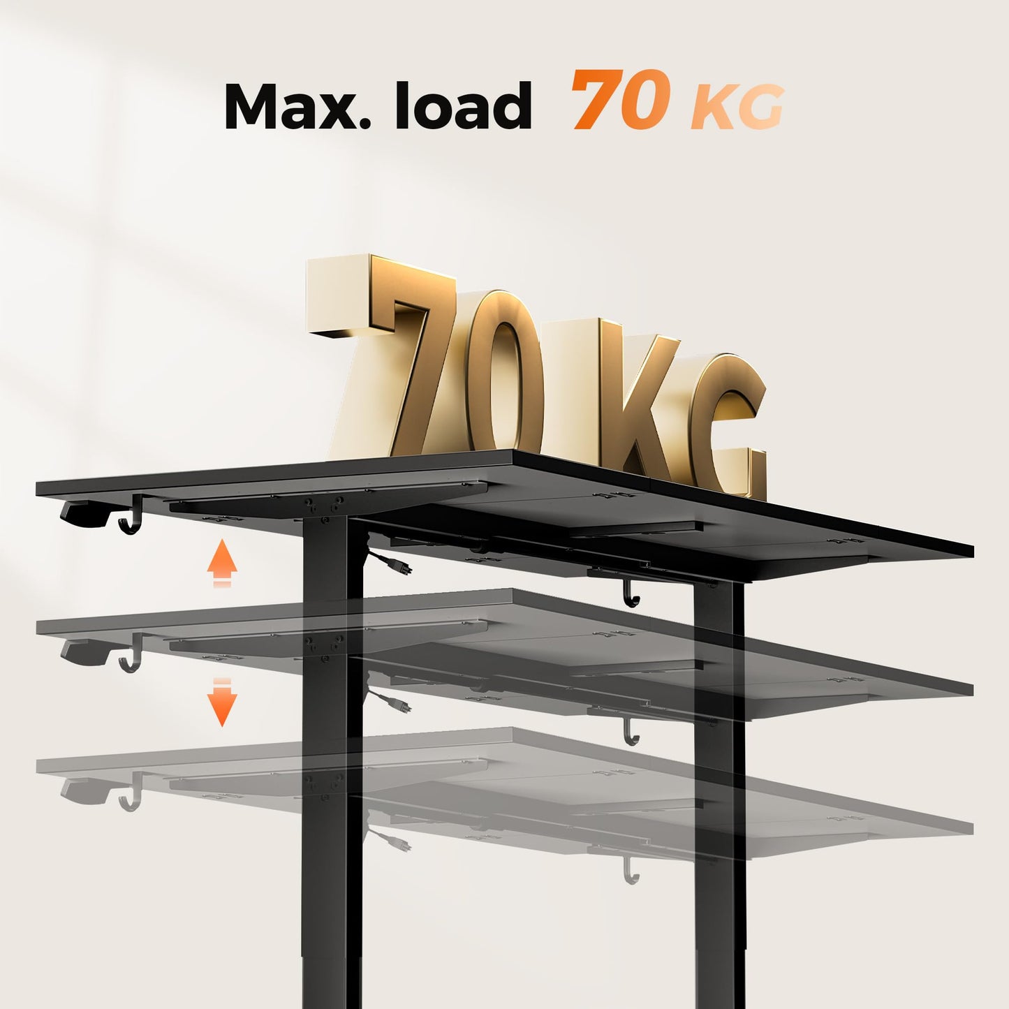 Agilestic Height Adjustable Electric Desk, 2 Memory Height, 160x80cm