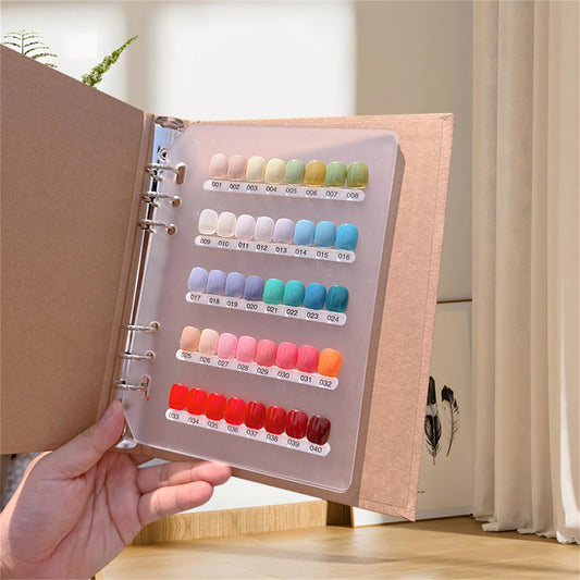 Acycoin2A Nail Organizer with 120 Colors, Display and Store, with Double-Sided Adhesive and False Nail Tips