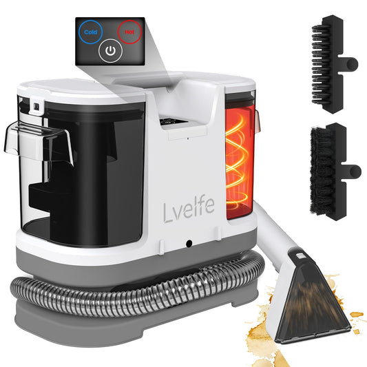 Domixo Carpet Cleaner Machines, Hot Water Multi-Purpose Portable Spot Cleaner, Wet/dry Upholstery Cleaner, 450W & Touchscreen Buttons, Deep Stain