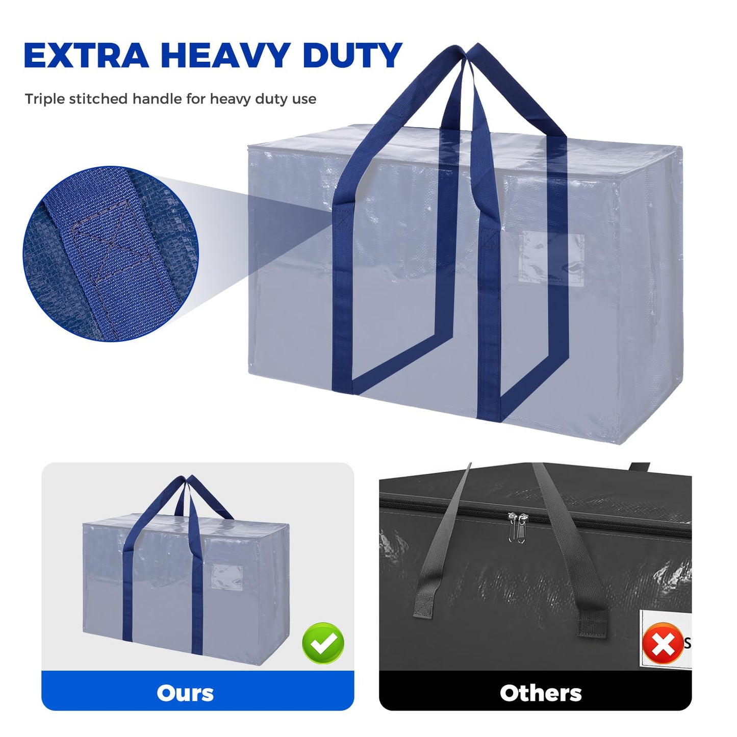 ZFWDSY Moving Bags 93 L,8-Pack Storage Bags Moving Boxes Alternatives