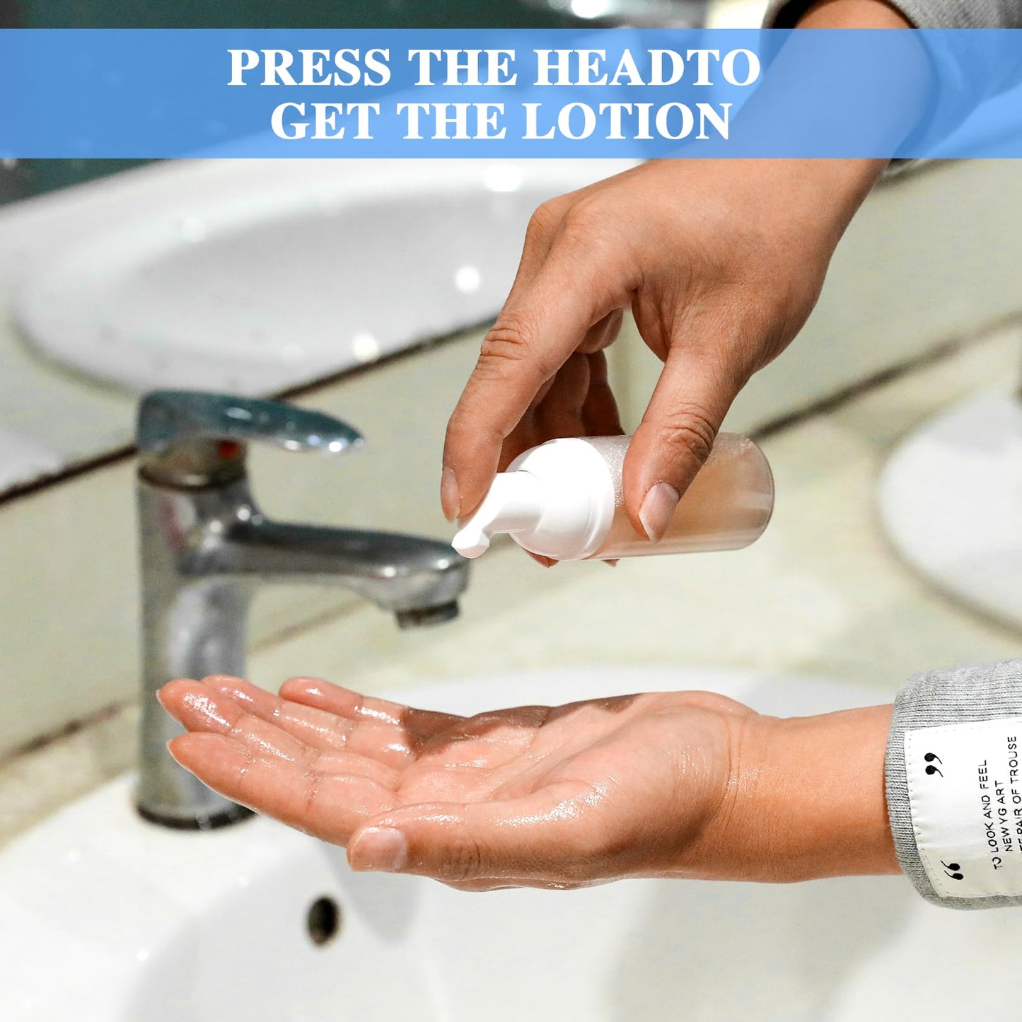 2 Pack Foam Pump Bottle Travel Small Size Mousse Foam Soap Dispenser Mini Empty Clear Plastic Foaming Soap Dispenser Refillable Pump Containers for