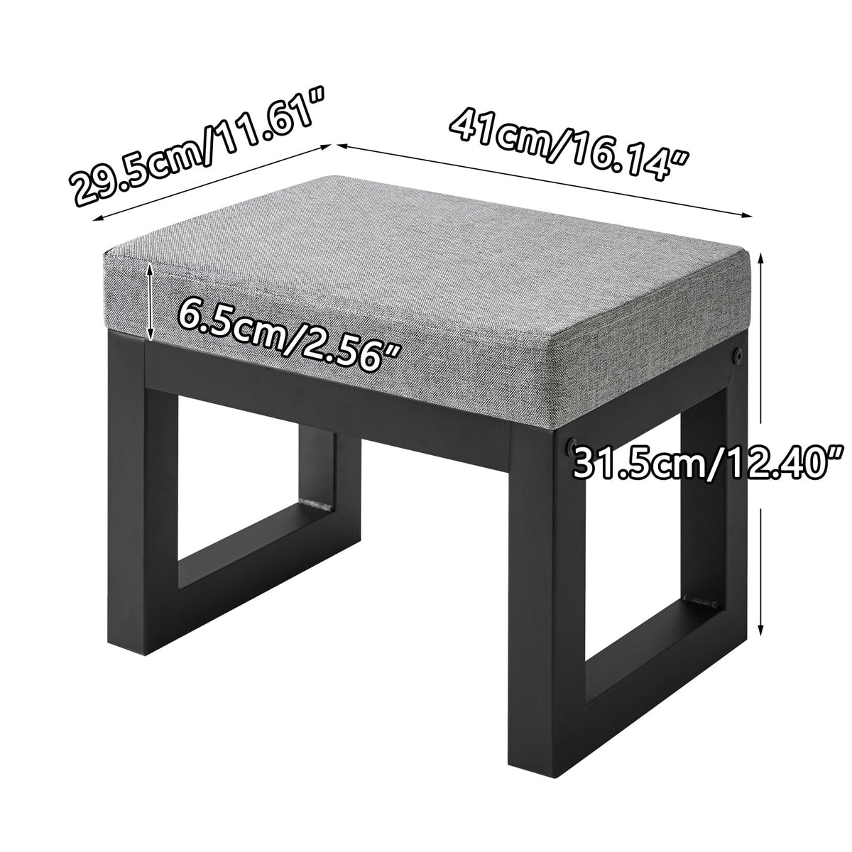 IBUYKE Small Foot Stool with Padded Seat, Pouffe Stool Change Shoe Footrest, Ottoman Footrest Extra Seating for Entryway for Living Room Bedroom