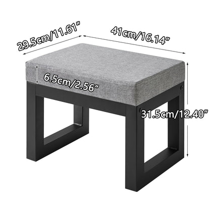 IBUYKE Small Foot Stool with Padded Seat, Pouffe Stool Change Shoe Footrest, Ottoman Footrest Extra Seating for Entryway for Living Room Bedroom