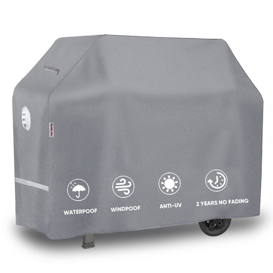 Turtle Life BBQ Grill Cover, 64 Inch Heavy Duty Waterproof 4-6 Burner Barbecue Gas Grill Covers for Weber Genesis Char-Broil Brinkmann, No Fading