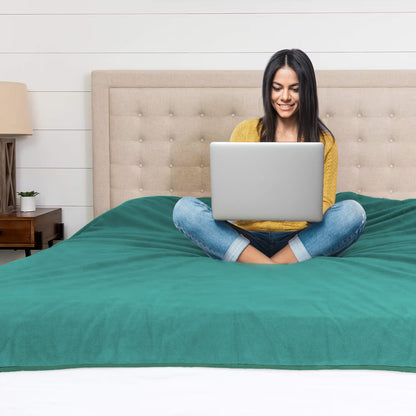 YISURE Waterproof Blanket for Adults, Waterproof Splash Love Blanket for Bed Intimacy Double, King Size 90"x80" (Green)