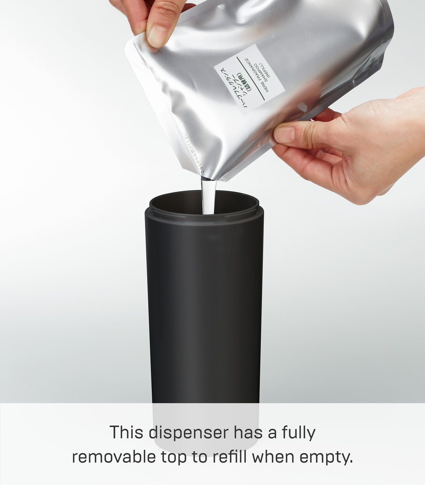 TOWER 2 WAY PUMP DISPENSER ROUND BK