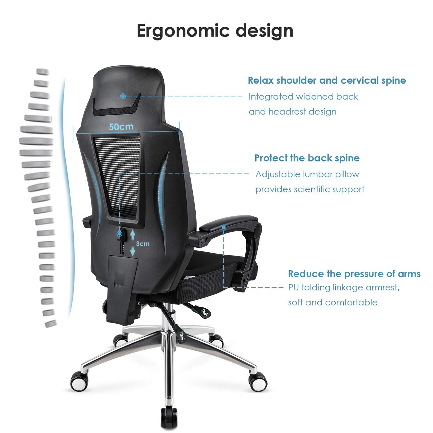 mfavour Office Chair MFV007, black, 5054574094465