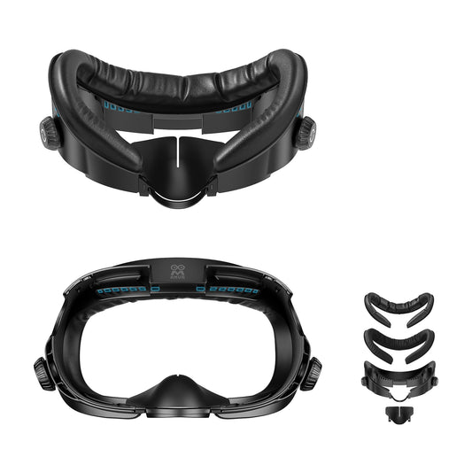 AMVR FC4 Upgraded Face Cover Pad Facial Interface Compatible with Meta/Oculus Quest 3 Accessories, with Knob Adjustable, with PU Face Cushion and