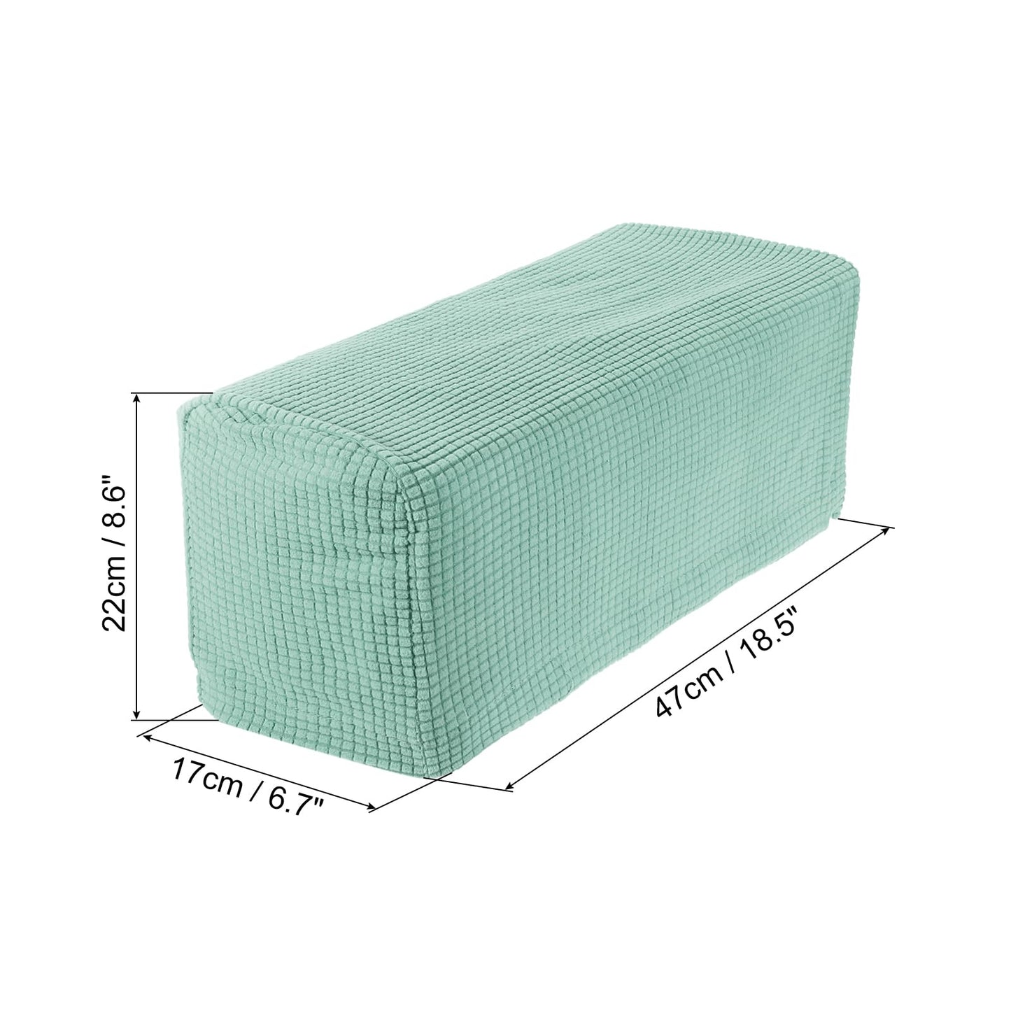 sourcing map 2pcs Stretch Armrest Covers for Chairs/Sofas, Couch Arm Covers with Twist Pin, Furniture Protector Slipcovers Mint Green
