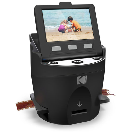 Kodak RODFS35 Digital Film Scanner - Converts 35mm, 126, 110, Super 8 & 8mm Slides & Negatives to JPEG - Includes 3.5-inch LCD & EasyLoad Inserts