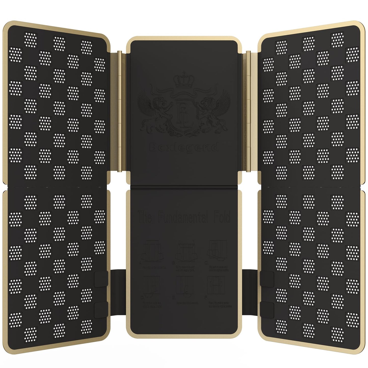 BoxLegend V7 Folding Board for Clothes, Premium with Metal Edges, Black