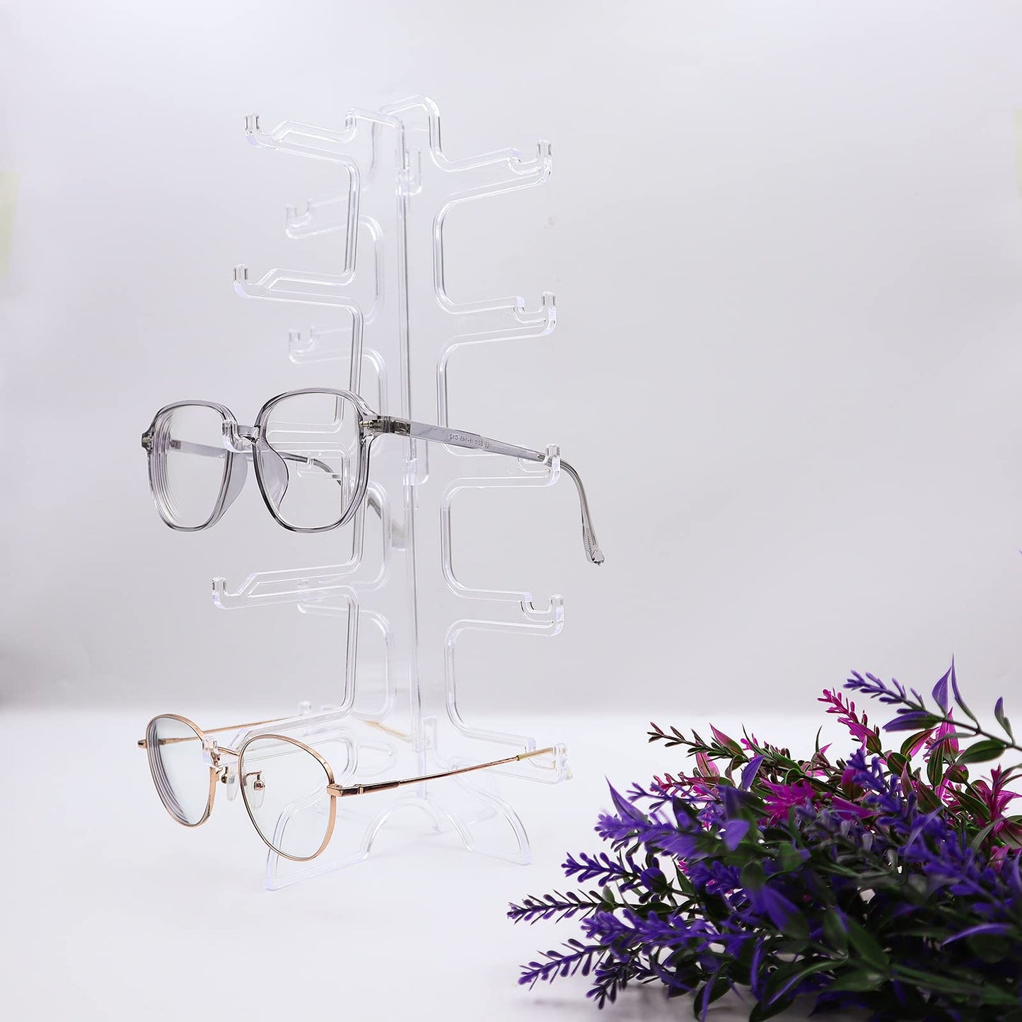INNAL 2 Pieces Sunglass Display Acrylic Sunglasses Shelf