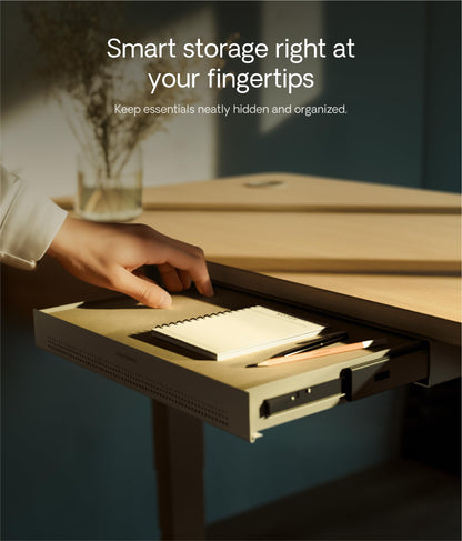 Desktronic Under Desk Drawer | Table Desk Organizer | Under Table Storage Box | Metal Drawer, Hidden Drawer Box (Gray)