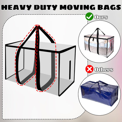 Dntorx 4 Pack 90L Moving Bags Heavy Duty Storage Bag Dorm Moving Essential