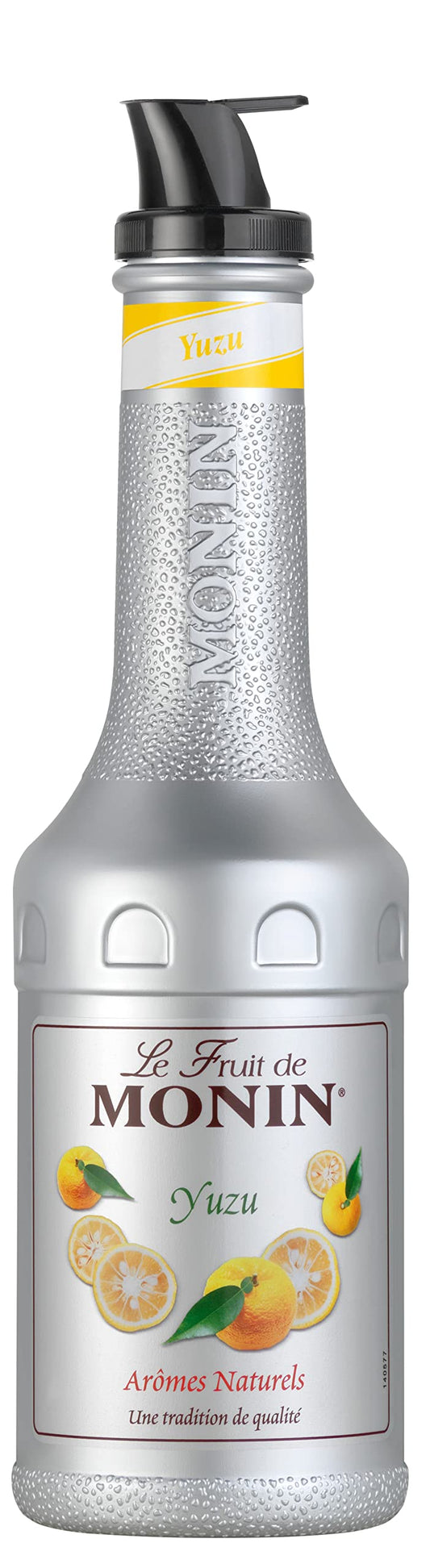 MONIN Yuzu Fruit Mix Puree 1L for Cocktails, Smoothies and Mocktails. Vegan-Friendly, Allergen-Free, 100% Natural Flavours and Colourings. 2-in-1 Yuzu