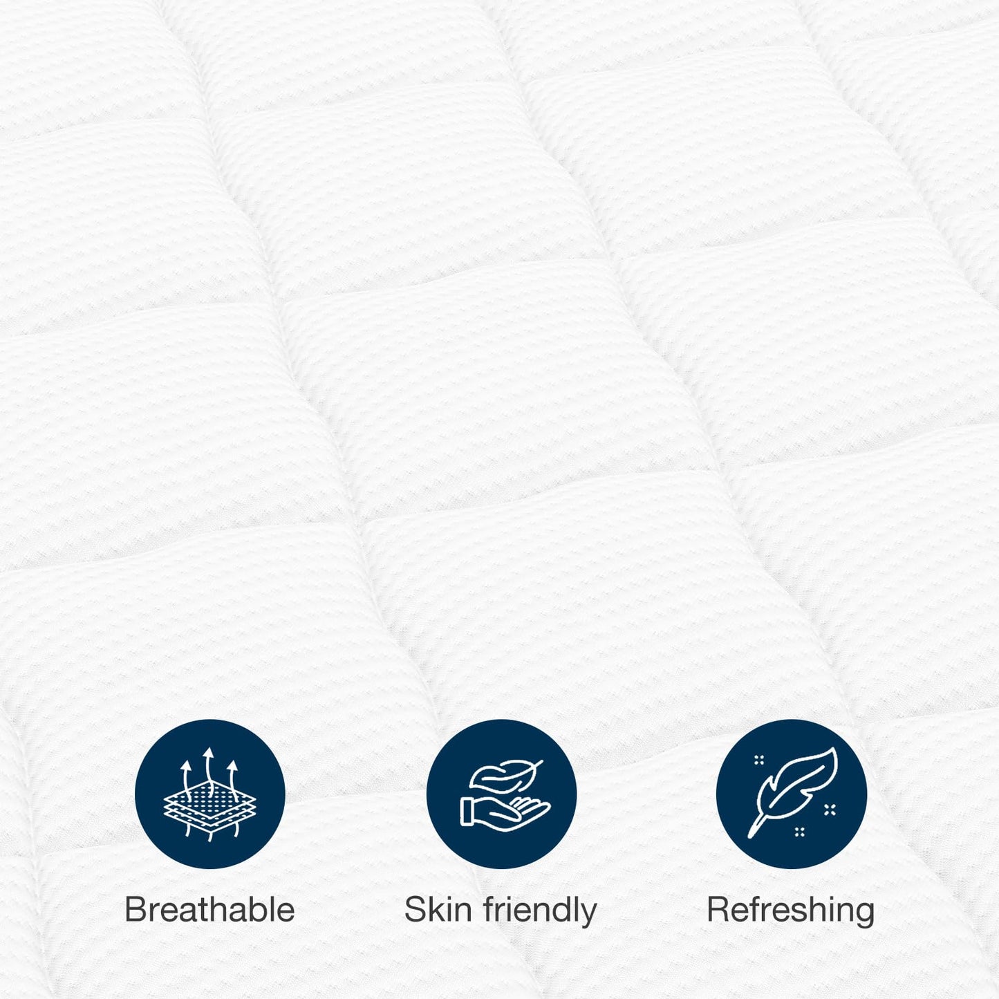 Mellsom Double Mattress, Memory Foam 7-Zone Pocket Spring hybrid Mattress